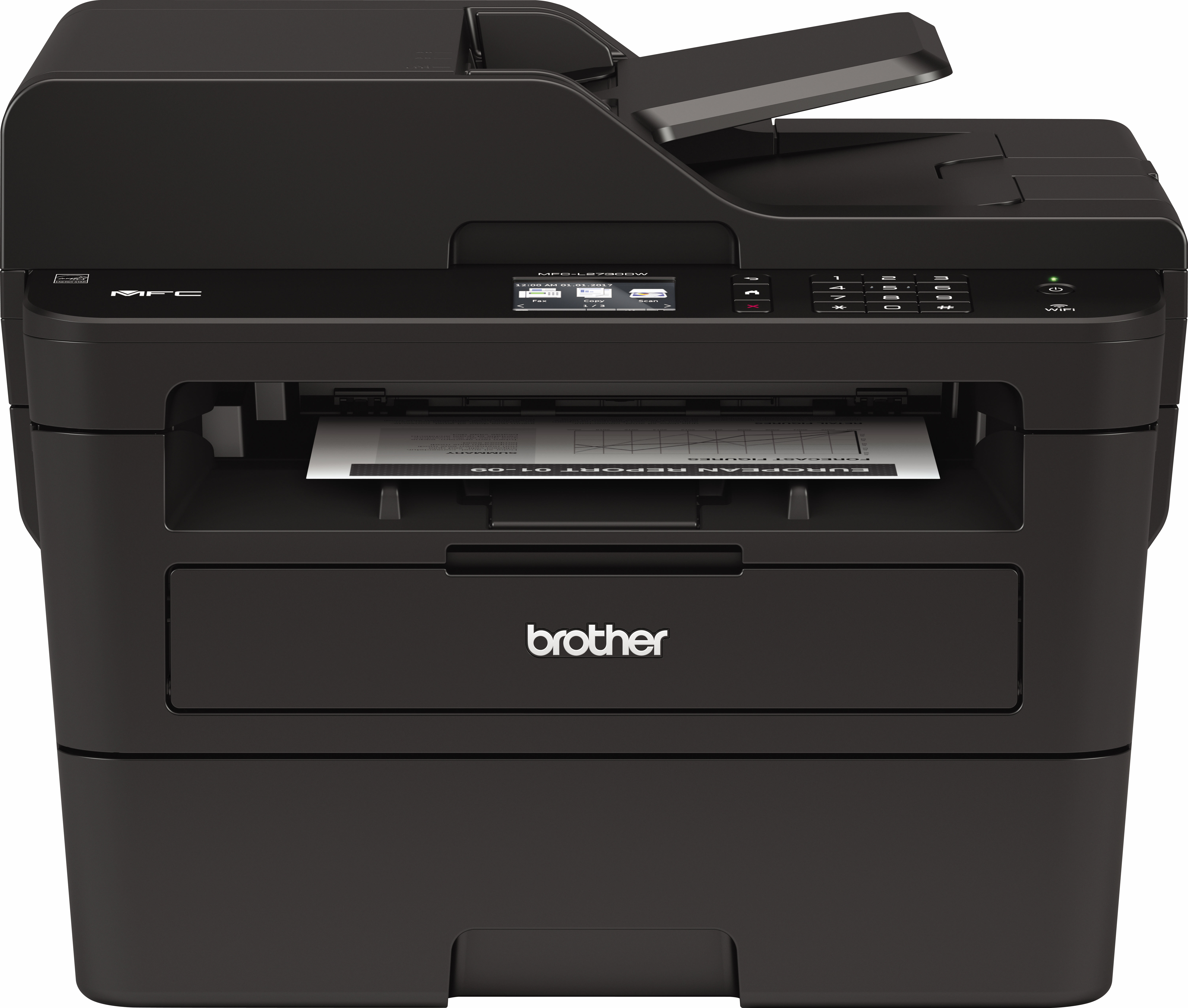 Brother MFC-L2730DW Monochrome Laser All-in-One Wireless Printer with 2.7” Color Touchscreen - image 1 of 11
