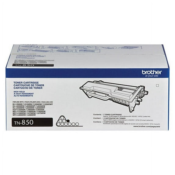 Brother MFC-L6700DW High Yield Original Black Toner 8,000 yield (OEM TN850)