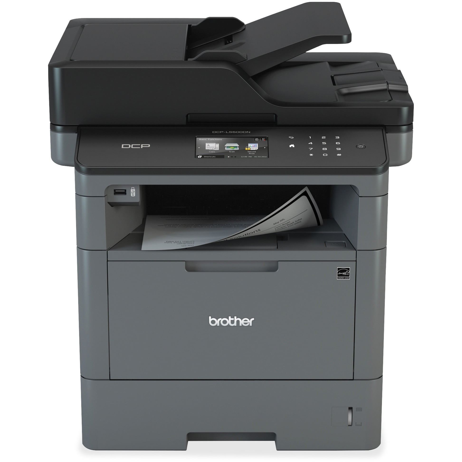 Brother Monochrome Laser Multifunction Copier and Printer, DCP-L5500DN