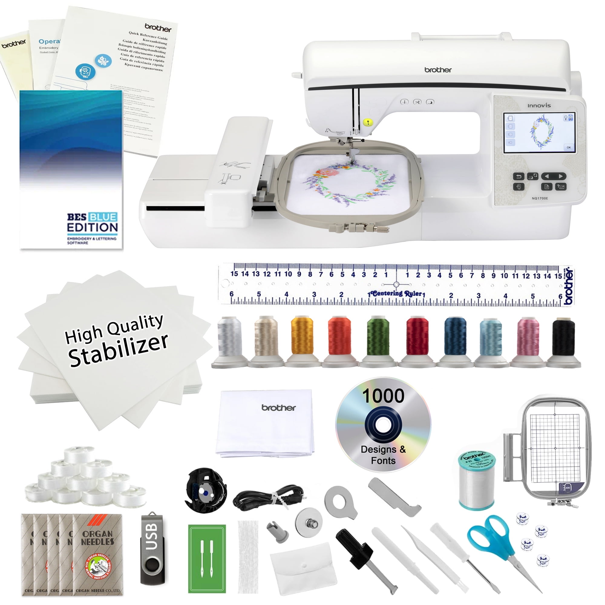 Brother NQ1700E Embroidery Machine with 6" x 10" Embroidery Area and