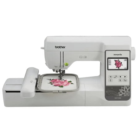 Brother NS1150E 5x7 Embroidery Machine USB, Threader & Trimmer, 138 Designs, 140 Frames, 11 Fonts, Buttonholes, Color Screen Edit Designs Lettering