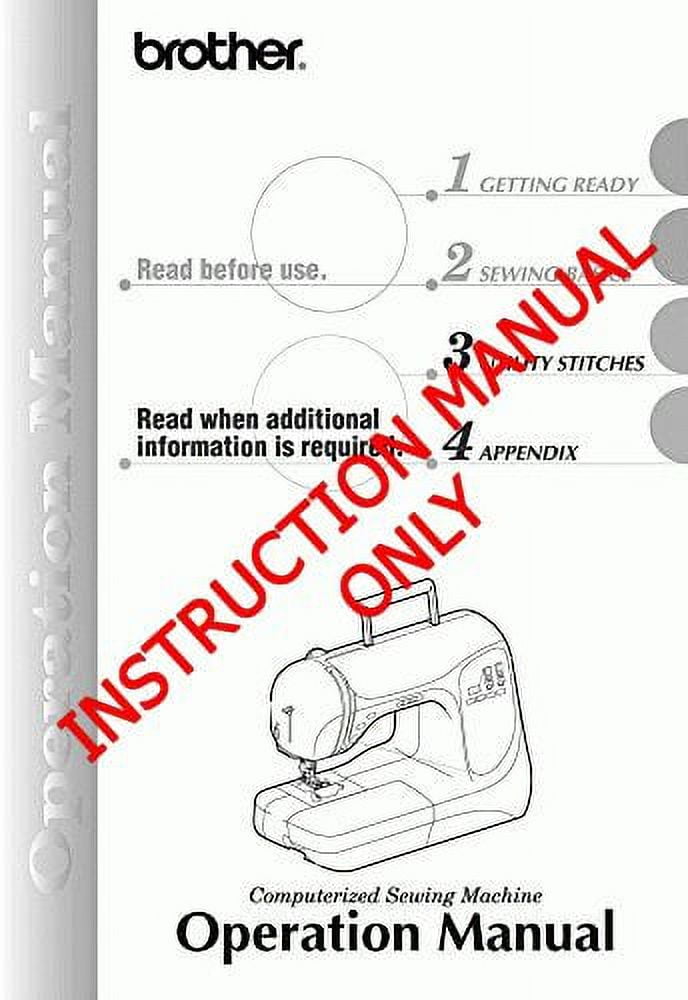 Brother NX 200 Sewing Machine Owners Instruction Manual