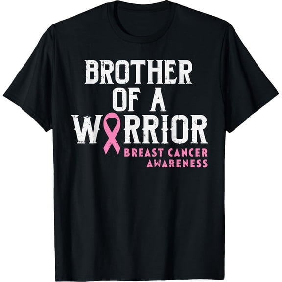 Brother Of A Warrior Breast Cancer Awareness Support Sibling T-Shirt