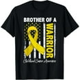 thumbnail image 1 of Brother Of A Warrior Childhood Cancer Awareness Usa Flag T-Shirt Unisex S-5XL Hot Trending Shirt, Vintage Birthday Gift, 1 of 2