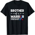 thumbnail image 1 of Brother Of A Warrior, Red & Blue Ribbon HLHS Awareness T-Shirt, 1 of 4