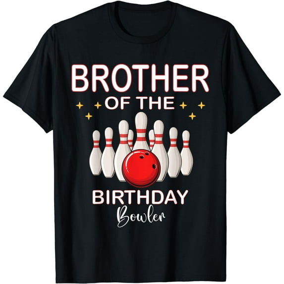 Brother Of The Birthday Bowler Kid Boy Girl Bowling Party T-Shirt