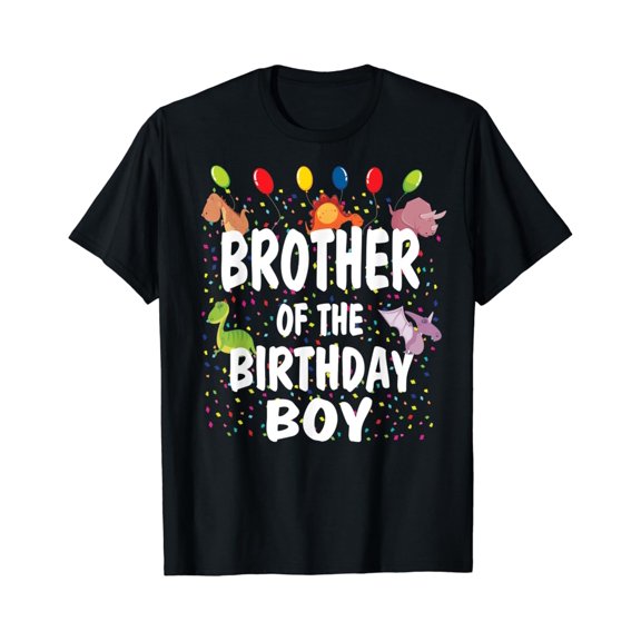 Brother Of The Birthday Boy Dino Theme B-Day Party T-Shirt Unisex S-5XL Hot Trending Shirt, Vintage Birthday Gift