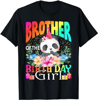 Brother Of The Birthday Girl Panda Unicorn T-Shirt - Walmart.com