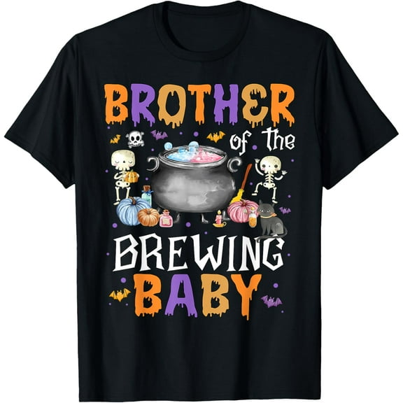 Brother Of The Brewing Baby Tshirt Halloween Baby Shower T-Shirt