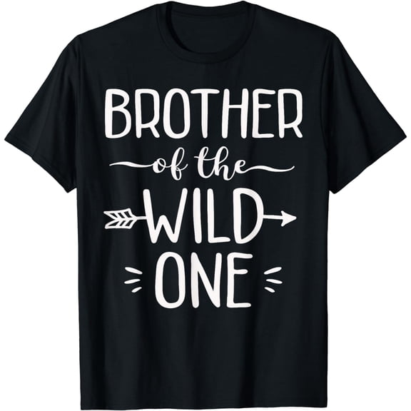 Brother Of The Wild One Shirt Funny 1st Birthday Safari Gift Funny Creative Graphic T-Shirt