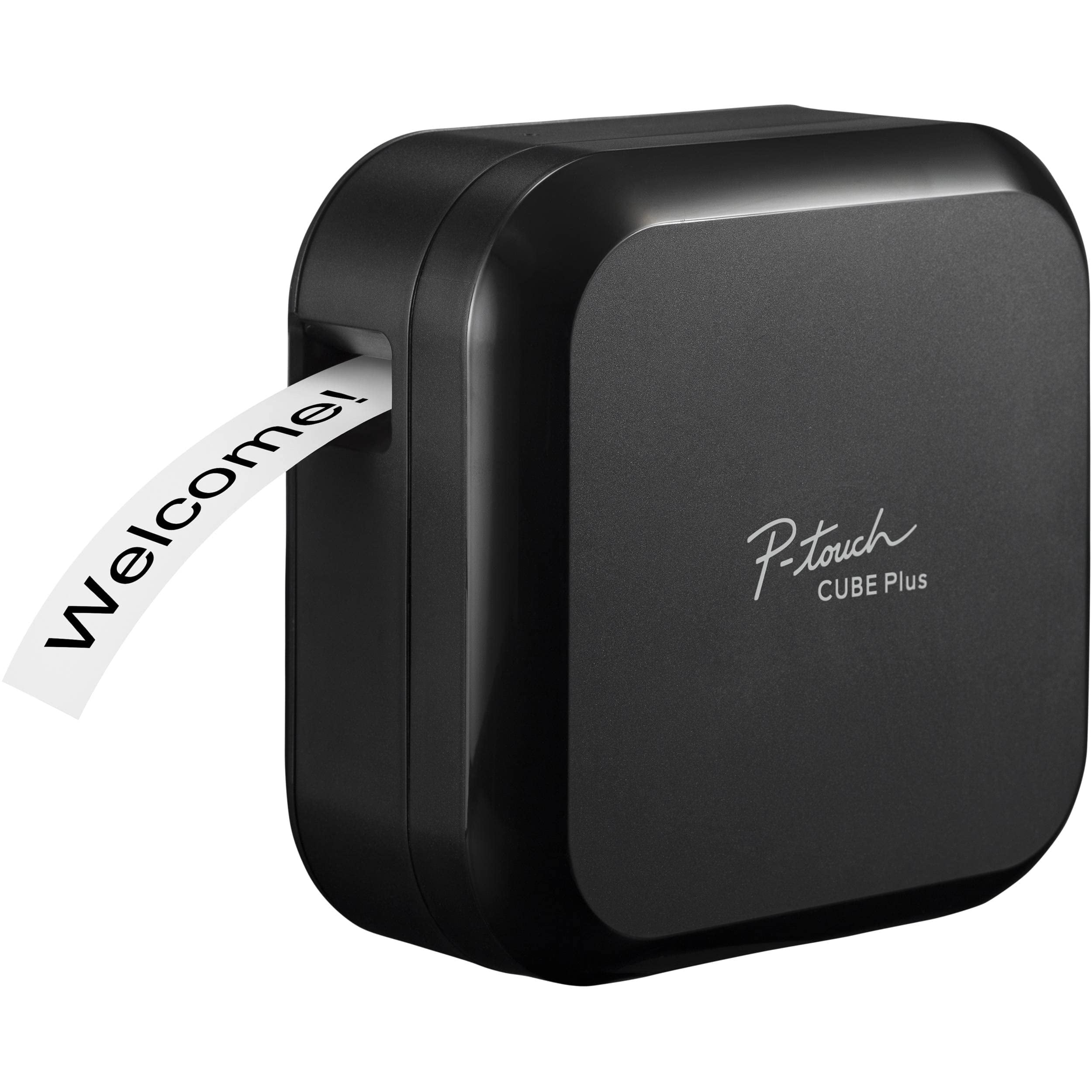 Brother P-Touch Cube Plus PT-P710BT Versatile Label Maker, Black - Bluetooth Wireless and USB Wired Connectivity - Design & Print Personalized Labels, Lightweig