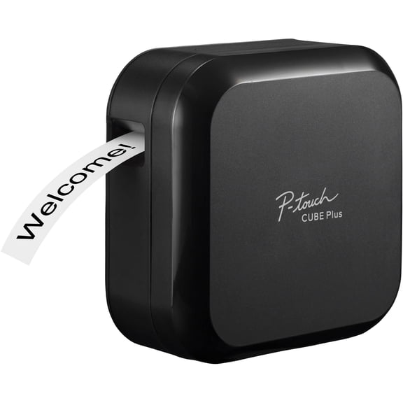 Brother P-Touch Cube Plus PT-P710BT Versatile Label Maker, Black - Bluetooth Wireless and USB Wired Connectivity - Design & Print Personalized Labels, Lightweight and Portable, Auto Cutter