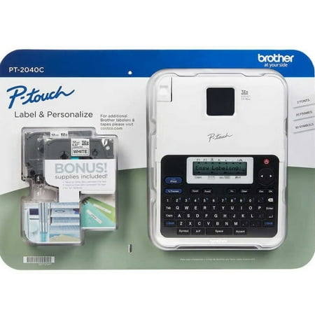 Brother P-Touch Label Maker PT-2040C with Additional Two Tapes TZe-131, TZe-231