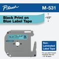 thumbnail image 1 of Brother P-Touch M Series Tape Cartridge for P-Touch Labelers, 1/2"w, Black on Blue, 1 of 5
