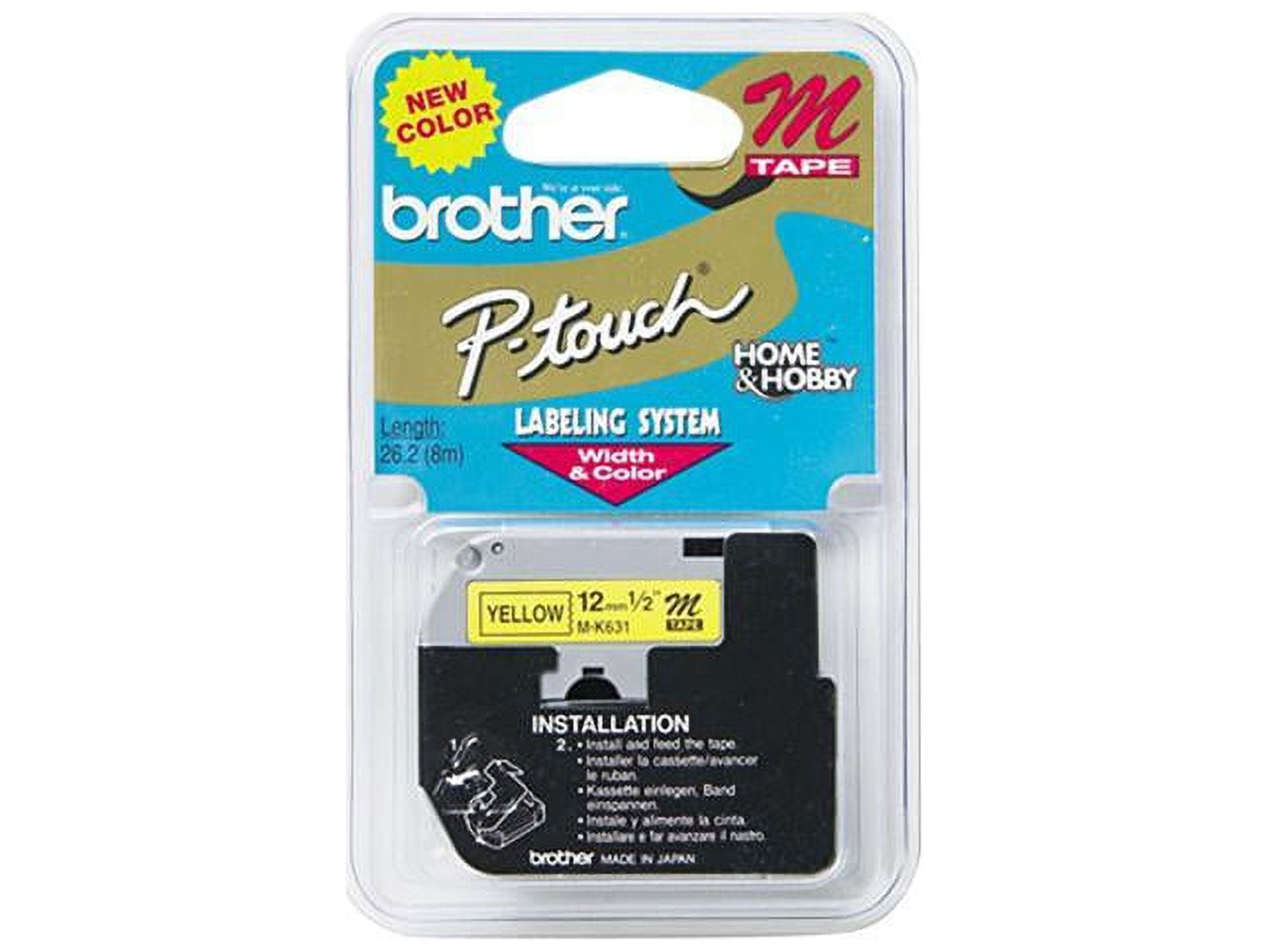 Brother P-Touch MK631 M Series Tape Cartridge for P-Touch Labelers, 1 ...