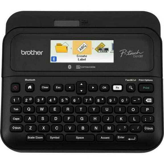 Brother P-Touch PT-D610BT Business Professional Connected Label Maker - Thermal Transfer - 1.18 in/s Mono - 17 Fonts - 8 Font Size - 180 x 360 dpi - Tape, Label0.14" , 0.24" , | Bundle of 2 Each
