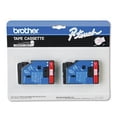 thumbnail image 1 of Brother P-Touch TC Tape Cartridges for P-Touch Labelers, 1/2"w, Red on White, 2/Pack, 1 of 5
