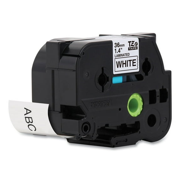 Brother P-Touch TZE261 Tze Standard Adhesive Laminated Labeling Tape, 1 1/2"w, Black On White