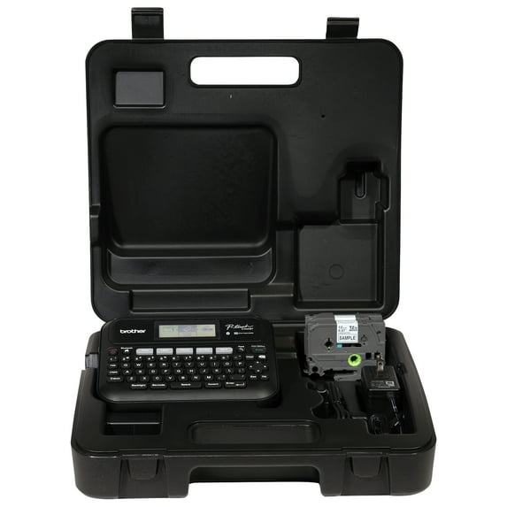 Brother P-touch Business Expert Connected Label Maker PT-D460BTVP with Bluetooth® Connectivity, includes Carry case and 4m Black Print on Clear Sample Label Tape ~1/2” (12mm)