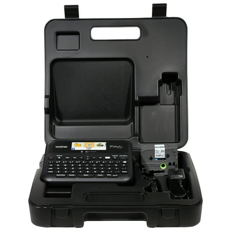 Brother P-touch Business Professional Connected Label Maker PT-D610BTVP with Bluetooth® Connectivity, includes carry case and 4m Black Print on Clear Sample Label Tape ~1/2” (12mm).