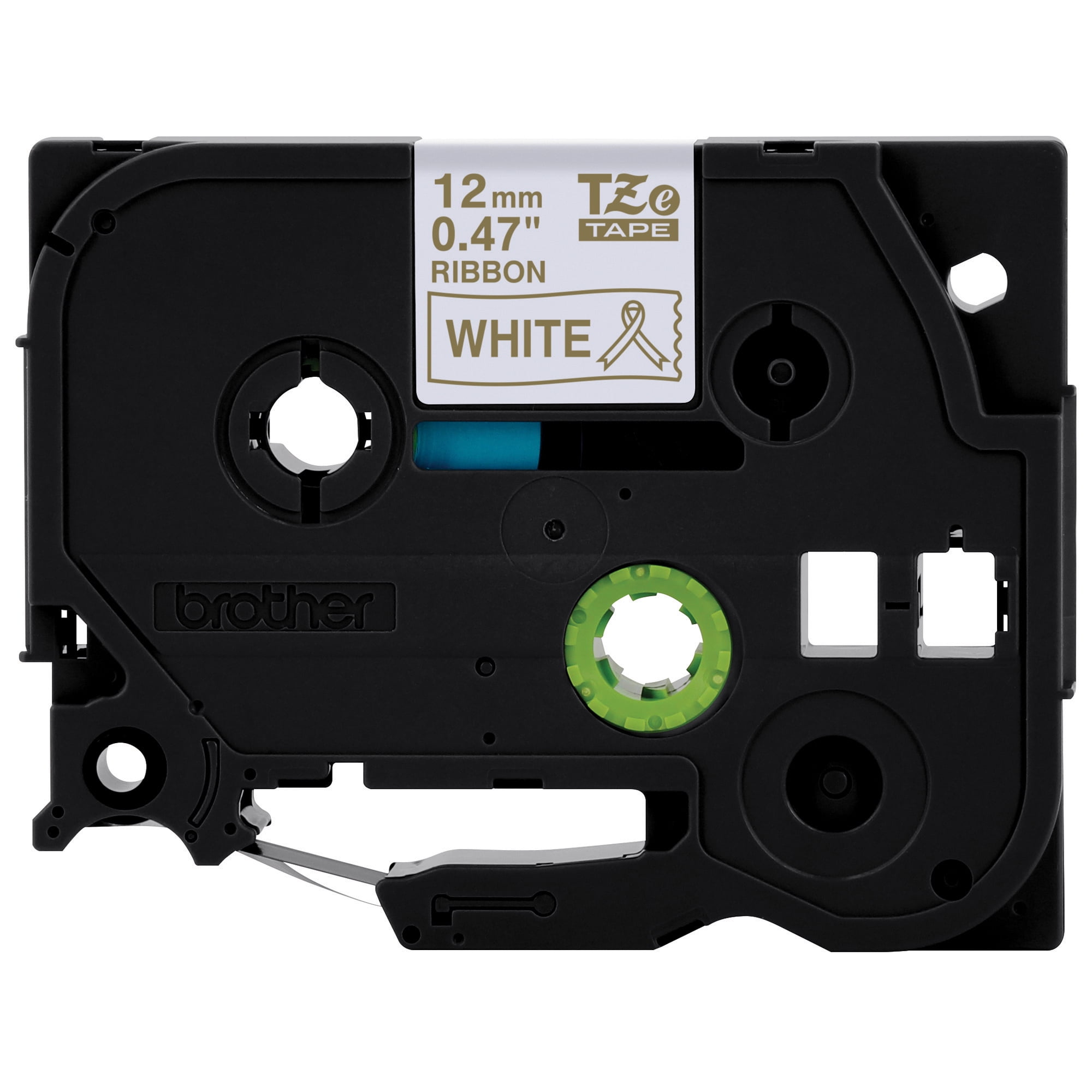 Brother Ptouch Gold on White Satin Ribbon, TZER234, For Embellish Label Makers