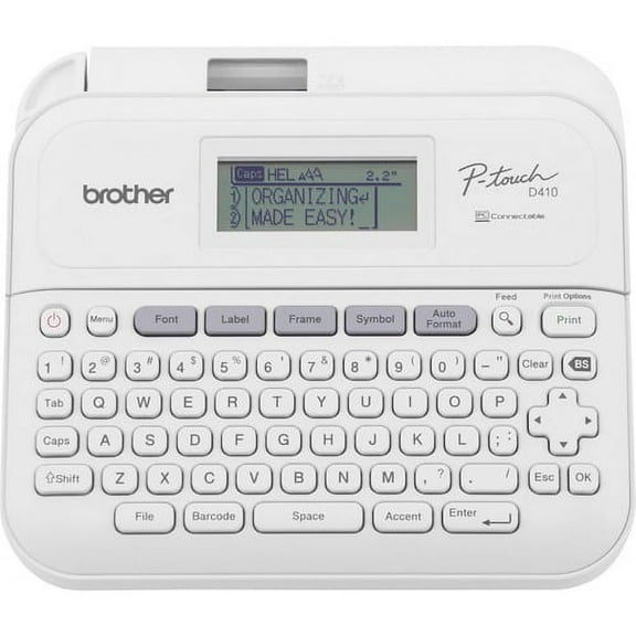 Brother P-touch PT-D410 Home/Office Advanced Connected Label Maker - 15 Fonts - Connect via USB - Takes TZe Label Tapes up to ~3/4 inch | Bundle of 2 Each