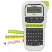 Brother P-touch, PTH110, Easy Portable Label Maker, Lightweight, QWERTY Keyboard, One-Touch Keys, White
