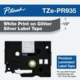 thumbnail image 1 of Brother P-touch TZe-PR935 White Print on Premium Glitter Silver Laminated Tape, 1 of 13