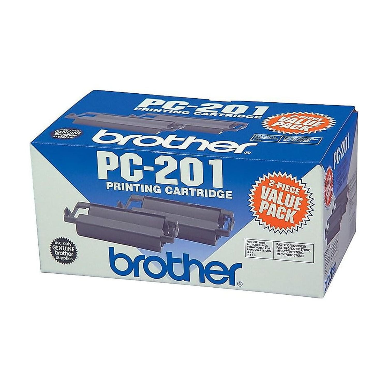 Brother PC 201 Black Fax Cartridges Standard 2/Pack (PC201-2PK) 444718