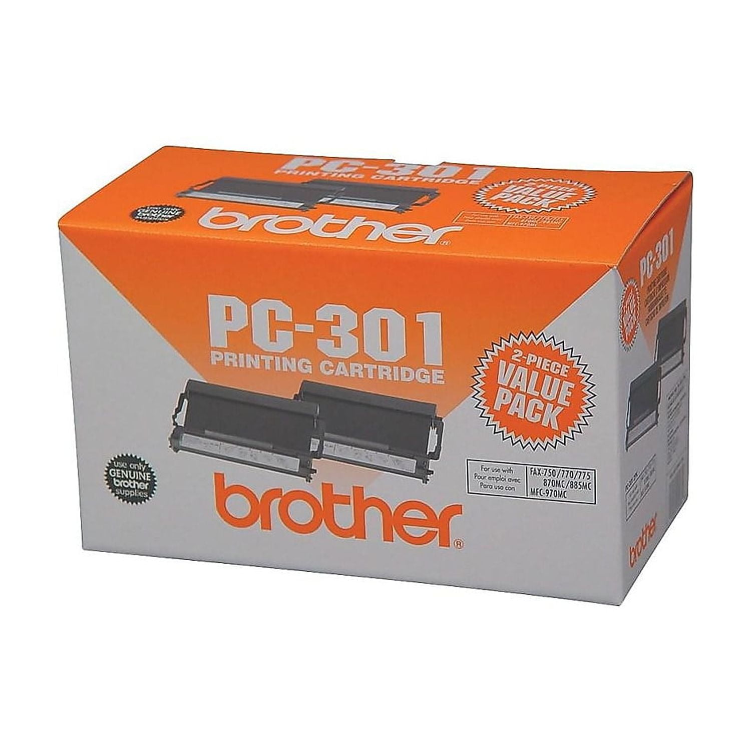 Brother PC 301 Black Fax Cartridges Standard PC3012PK