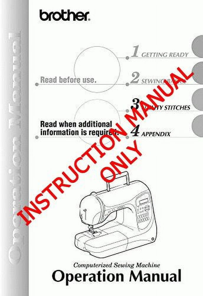 Brother PC420PRW Sewing Machine Owners Instruction Manual