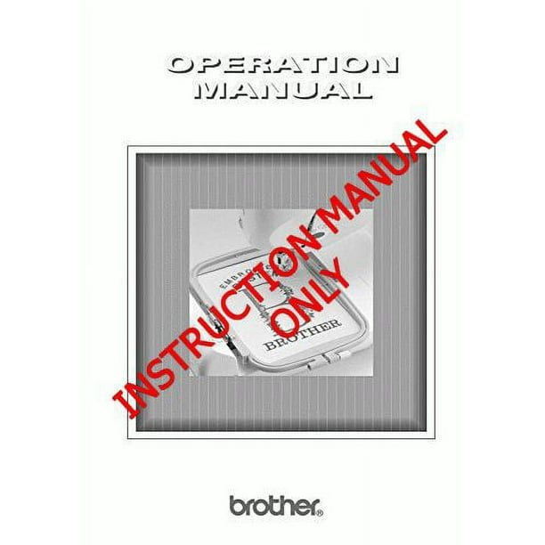 Brother PC8500 Embroidery Machine Owners Instruction Manual