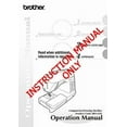 thumbnail image 1 of Brother PC660LA Sewing Machine Owners Instruction Manual, 1 of 1