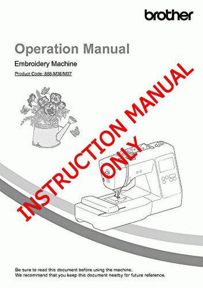 Brother PE535 Embroidery Owners Instruction Manual
