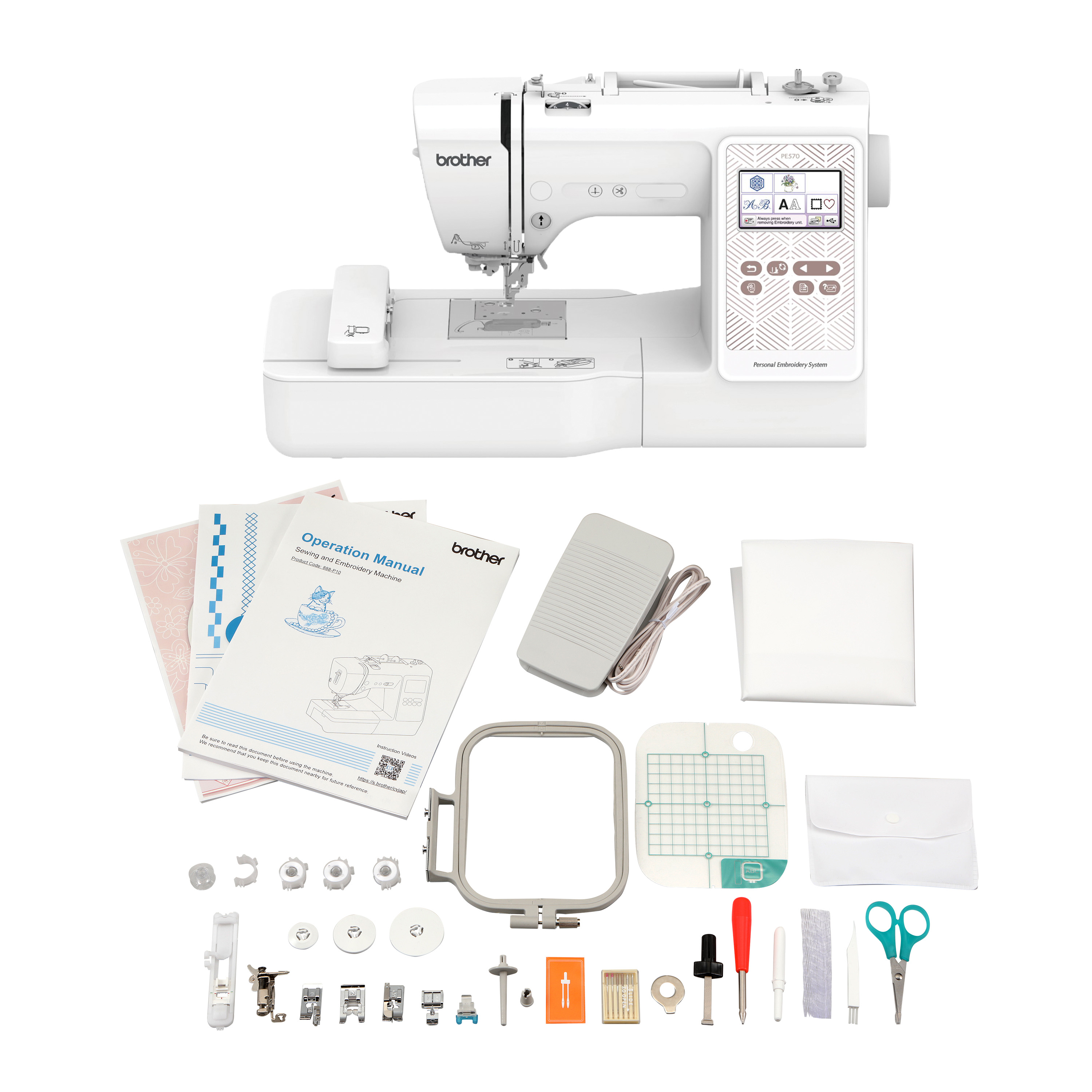 Brother LX3817 17Stitch Portable FullSize Sewing Machine, White