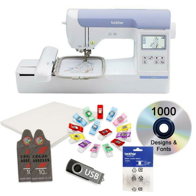 Brother PE800 Sewing & Quilting Embroidery Machine with Bonus Bundle