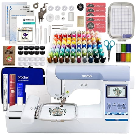 Brother PE900 5" x 7" Embroidery Machine w/ Embroidery Kit & Digitizing Bundle