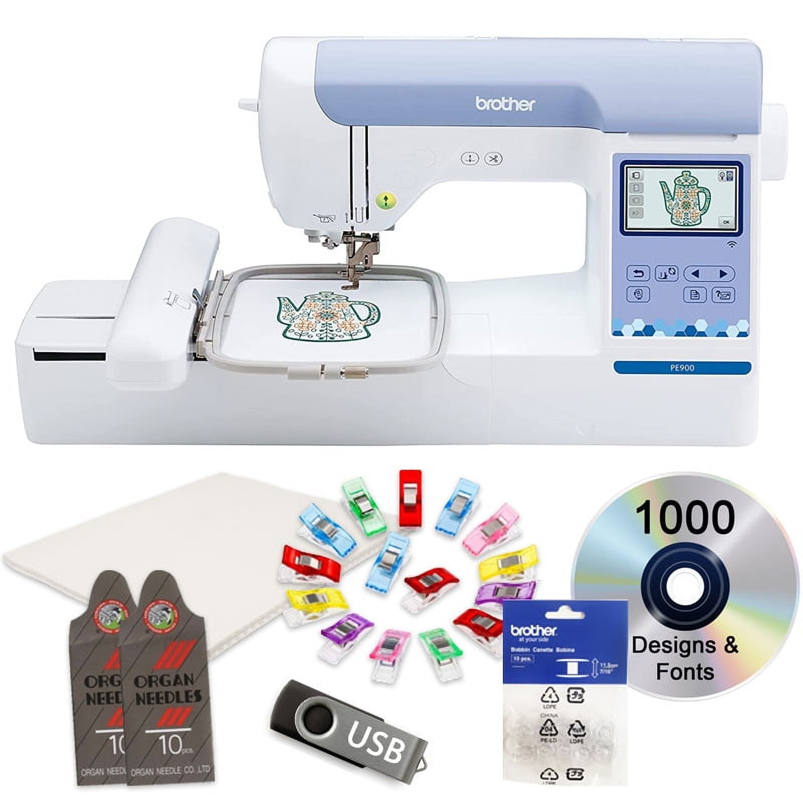 5” x 7” Embroidery Machine with Large Color Touch LCD Screen (Refurbished)