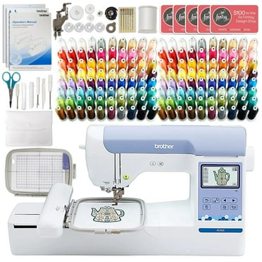 Brother PE900 5" x 7" Embroidery Machine with 160 Embroidery Spools Bundle