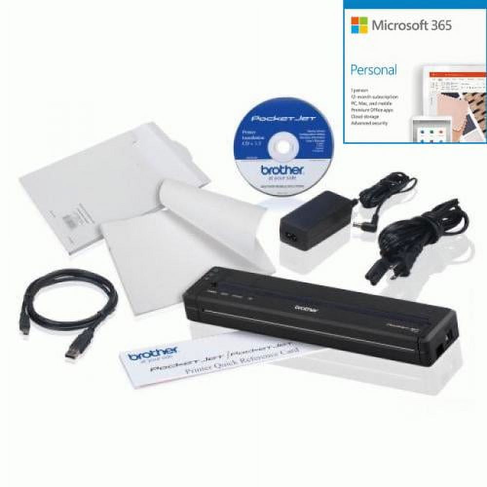 Brother PJ722 PocketJet 7 200dpi Full Page Thermal Printer w