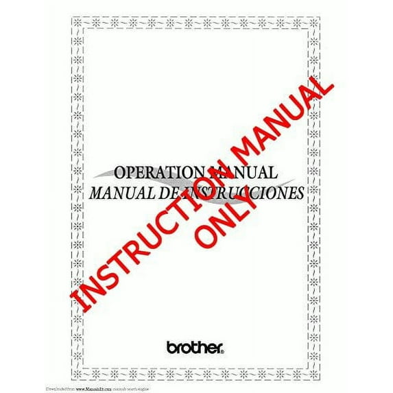 Brother PS-1250 Sewing Machine Owners Instruction Manual