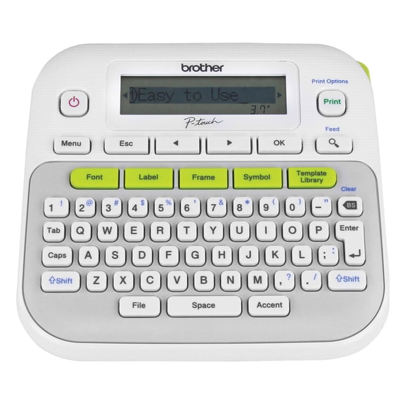 Brother PT-D210WM Label Maker Comes with Two Brother Genuine TZe Sample Label Tapes for Added Value