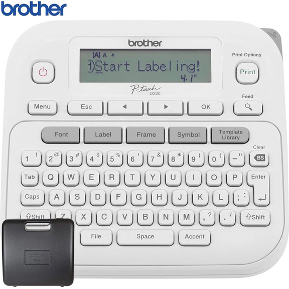 Brother PTD220 Home/Office Everyday Label Maker Bundle, INCLUDES Carrying Storage Case