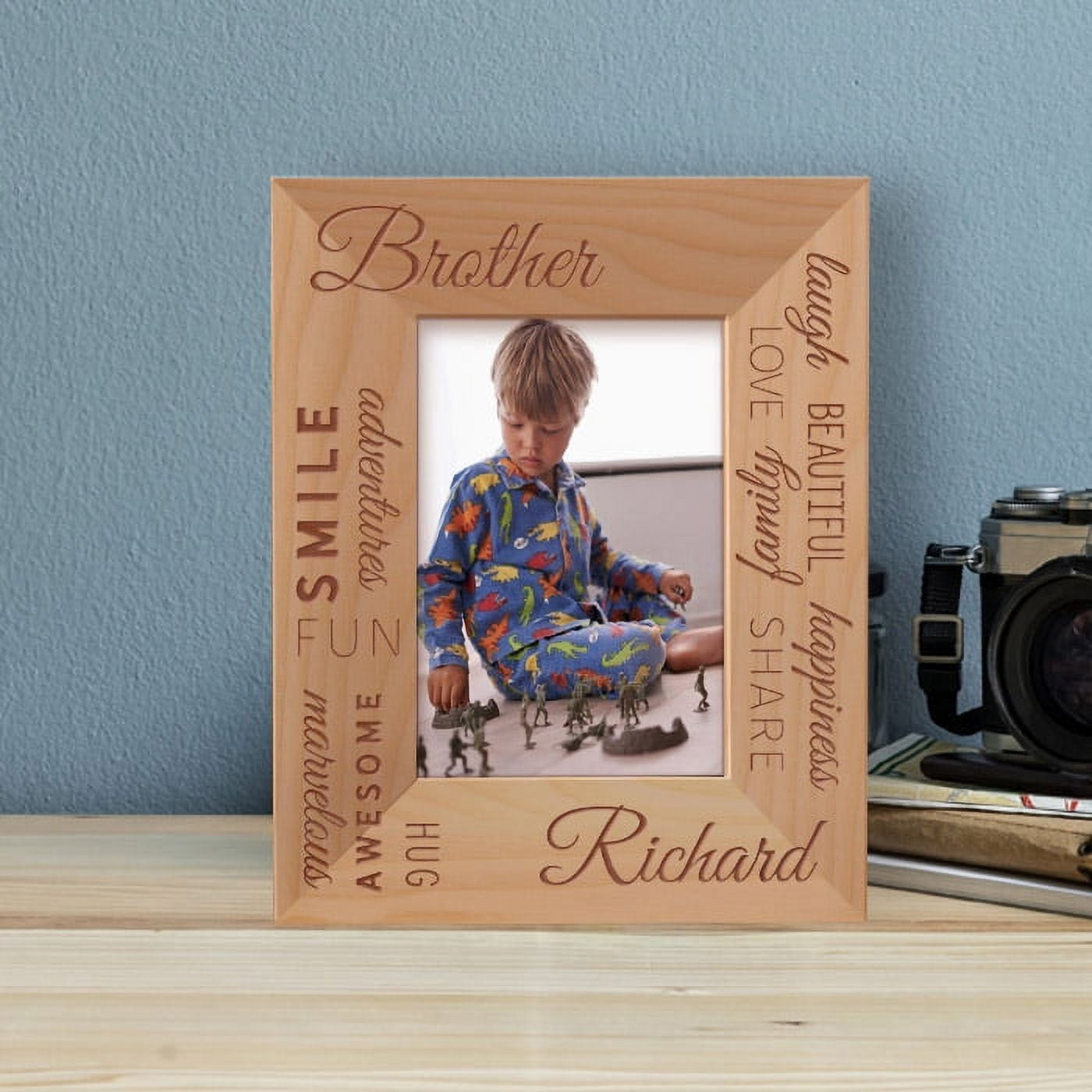 Brother Personalized Wooden Frame 3 1/2