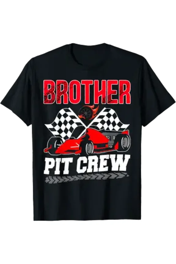Brother Pit Crew Racing Family Race Car Birthday Boy T-Shirt