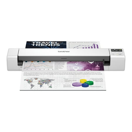 Brother - DS-940DW Compact Wireless Duplex Mobile Document Scanner - White
