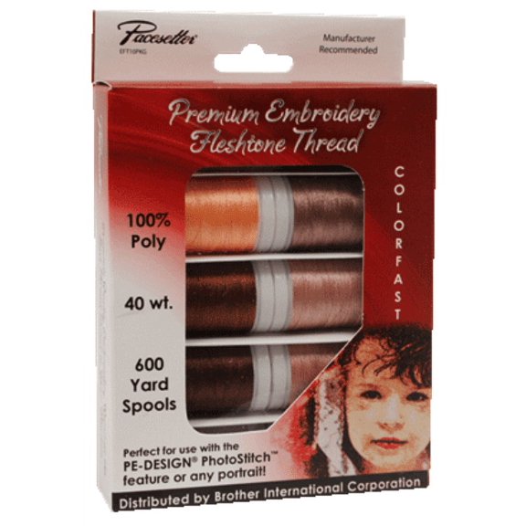 Brother Premium Polyester Embroidery Fleshtone Thread EFT10PKG