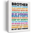thumbnail image 1 of Brother Print Home Boys Room Decor Brother Painting Painting Art, Dining Room Wall Decor Ideas, Art Deco to Hang Foster Big Brother Gift Frameless 12x16inch, 1 of 5