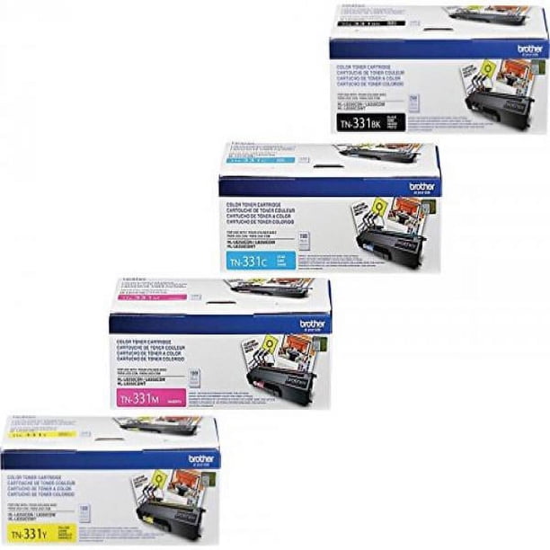 Brother Printer TN331 Ink Cartridge (1, Black-Cyan-Magenta-Yellow ...