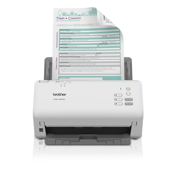 Brother Professional Monochrome/Color Desktop Scanner for Business Workgroups ADS-4300N